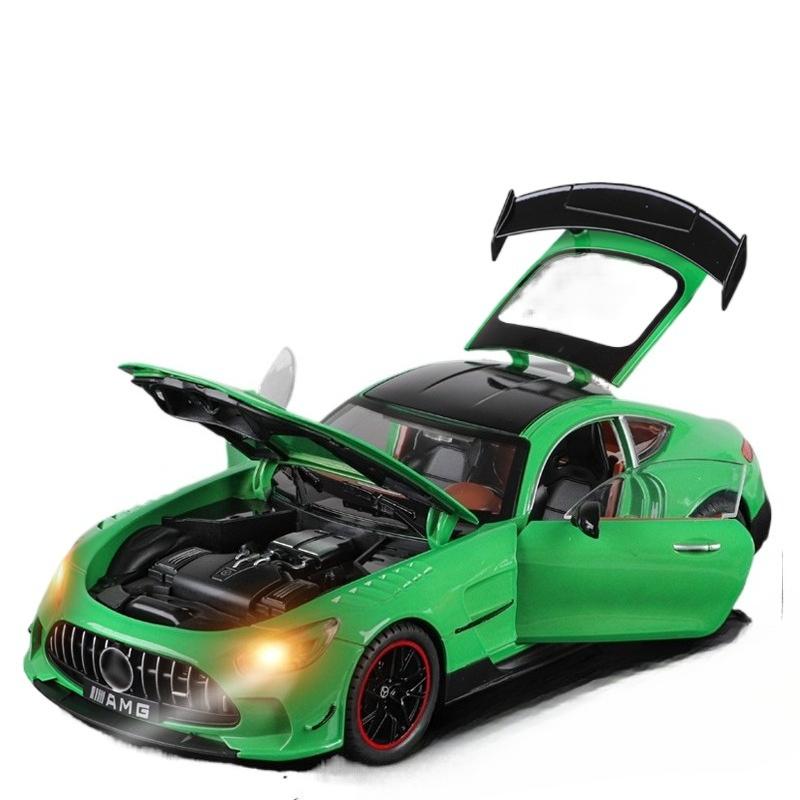 1/18 BENZ AMG cool sports car alloy model, cool sound and light, simulated interior, restore details, exquisite desktop ornaments