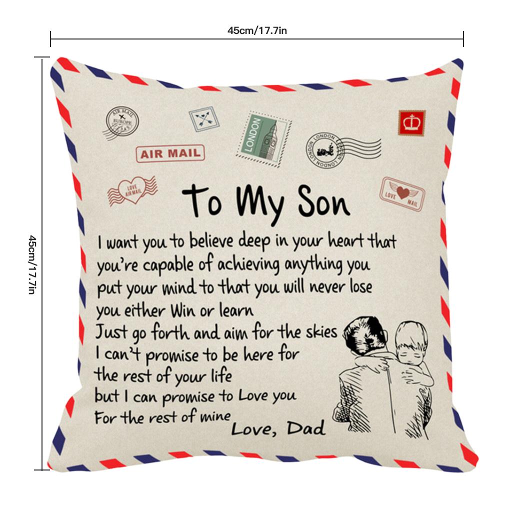 Letter 45x45cm Peachskin Pillow Case Personalized Design Decorative Throw Pillowcase Home Cushion Pillow Cover Anniversary Gift