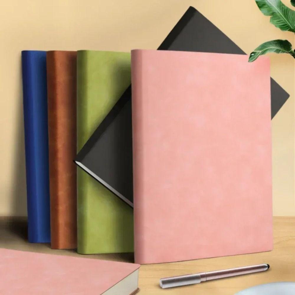 PU Cover A4 Thick Notebook Line/Blank A4 Office Notebook Large Notebook  Office Meeting