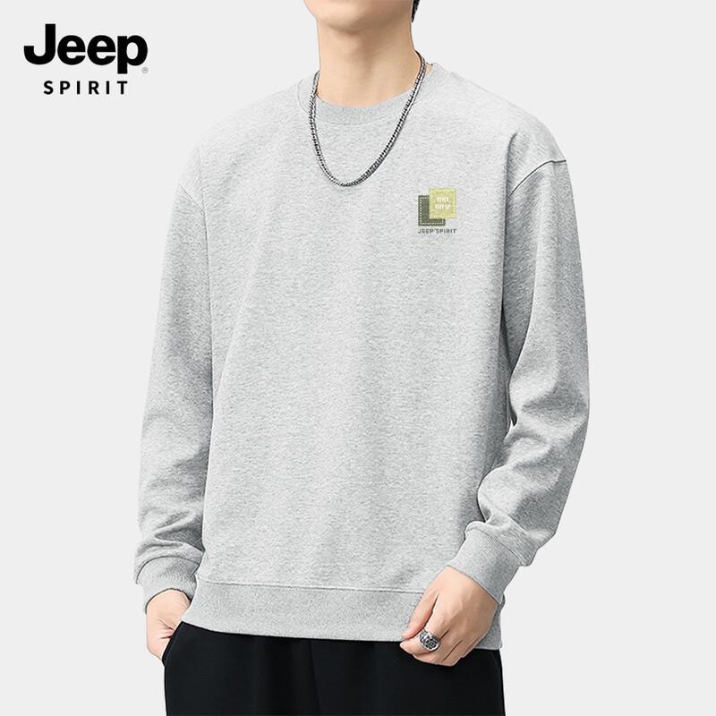 JEEP SPIRIT Men's 2025 Loose Fit Round Neck Sweatshirt