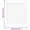 Cabinet Doors with Louvered Design 4 Pcs 69 X 59.4 Cm Solid Wood