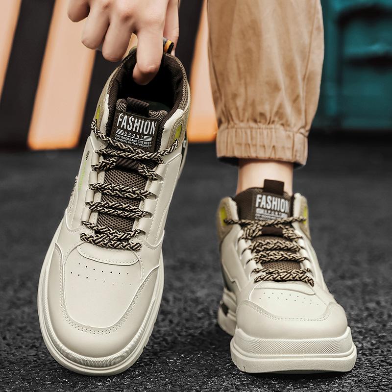 2024 Mens High Top Sneakers Casual Autumn Soft Sole Walking Shoes Designer Fashion Safety Work Shoes Comfortable Platform Boots