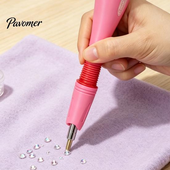Flatback Rhinestone Setter Wand Hotfix Applicator Kit with 7 Tips, Hot Fix Crafting Supplies Tool, for DIY Clothing Fabric Craft Projects Shoes Bags