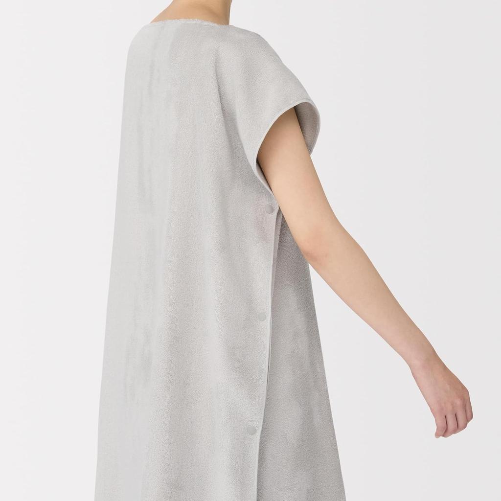MUJI Bath Towel Poncho Gray - 70 x 190cm Wearable Towel, Japan