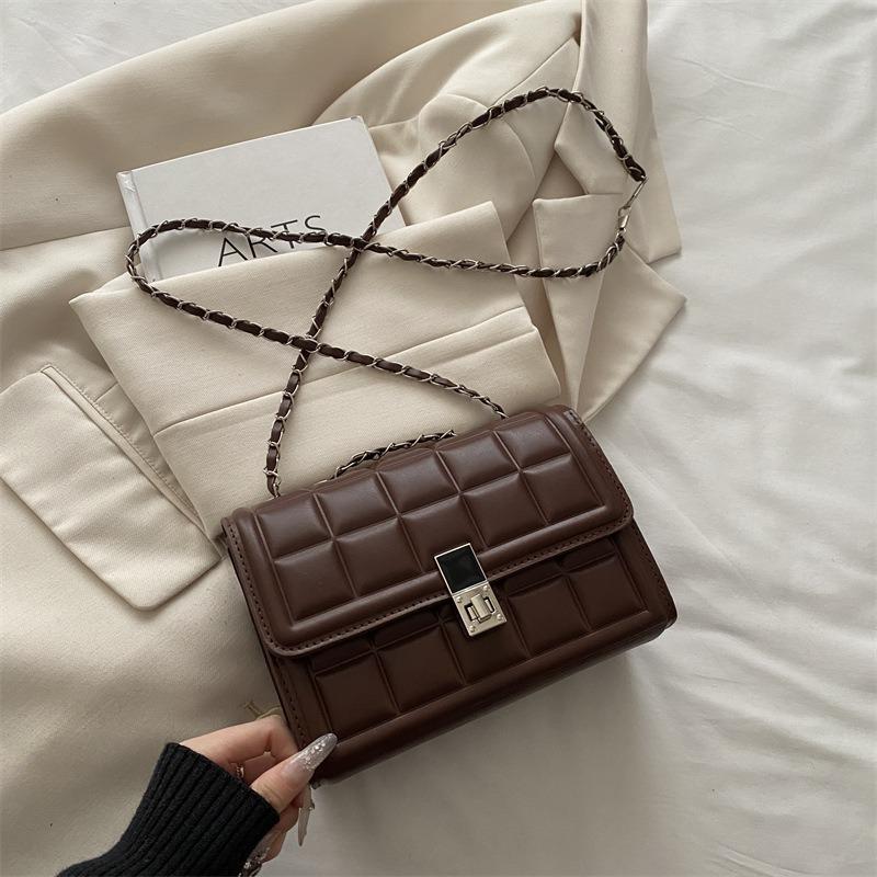

Premium texture diamond niche bag women s new trendy fashion chain versatile style shoulder messenger bag