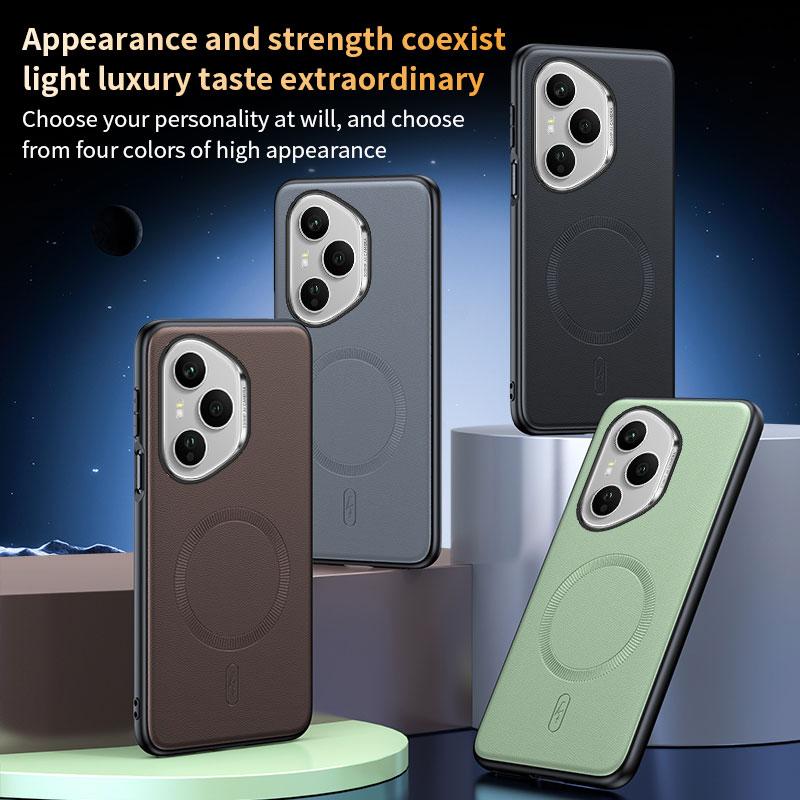 For Honor 400 Pro Case Magnetic Leather Shield Cover For Honor 400 Pro High Quality Anti-Fingerprint Non-Slip PC+TPU