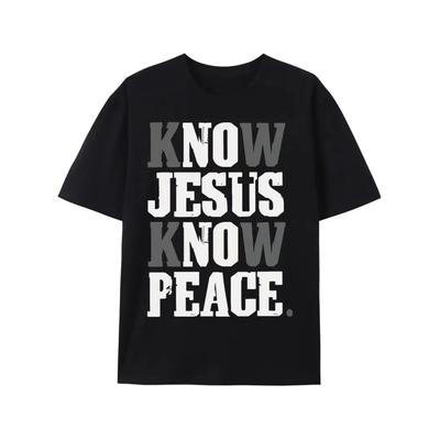 Christelijk T-shirt Ken Jezus Ken Vrede Mannen Geloof Religieus Bijbelvers Grafisch T-shirt Casual Korte Mouw