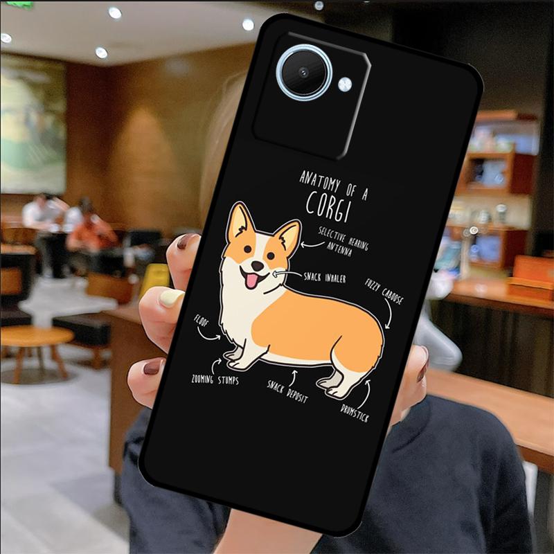 Corgi Funny Puppy Case For Realme GT 6 6T 5 GT7 Pro 10 11 12 13 14 Pro Plus C67 C61 C53 C51 C21Y C25S C55 C75