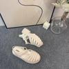 2024 Melissa Summer Women's Thick-Soled Woven Roman High-Heeled Sandals – Fashionable and Versatile.