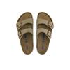 Birkenstock Arizona Soft Footbed Unisex Thick Sole Metal Buckle Slide Sandals Taupe Regular Fit 0951301