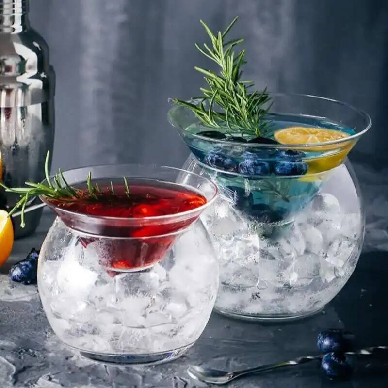 2022 Unique Cocktail Glass Fancy Restaurant Artistic Conception Dry Ice Set Molecular Gastronomy Container Martini Smoothie Cup