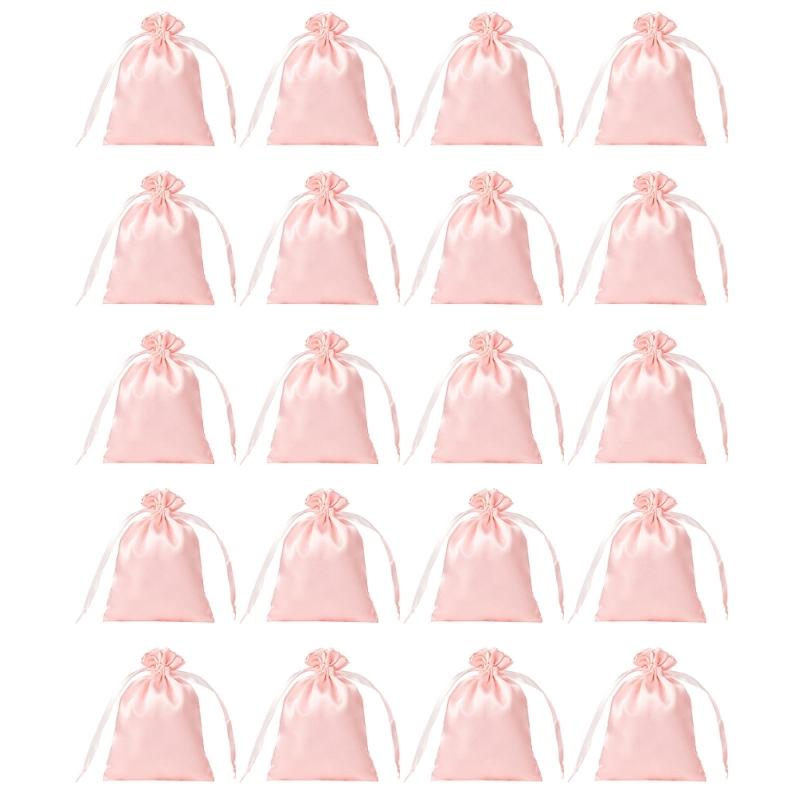 Candy and Jewelry Gift Bags 20 Pack In Smooth Fabric with Pull Tie for Sachets Guest Gifts and Home Storage Use