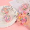 Regenbogen-Perlen-Stressball - Squishy Fidget Spielzeug für Kinder & Erwachsene, Sensorische Angstlinderung Anti-Druck Knetball für das Büro