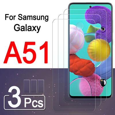 A51 Glas-Displayschutzfolie für Samsung Galaxy A 51 51a Schutzpanzerfolie Galaxya51 Samsunga51 gehärtete Glasfolie 3 Stück A7