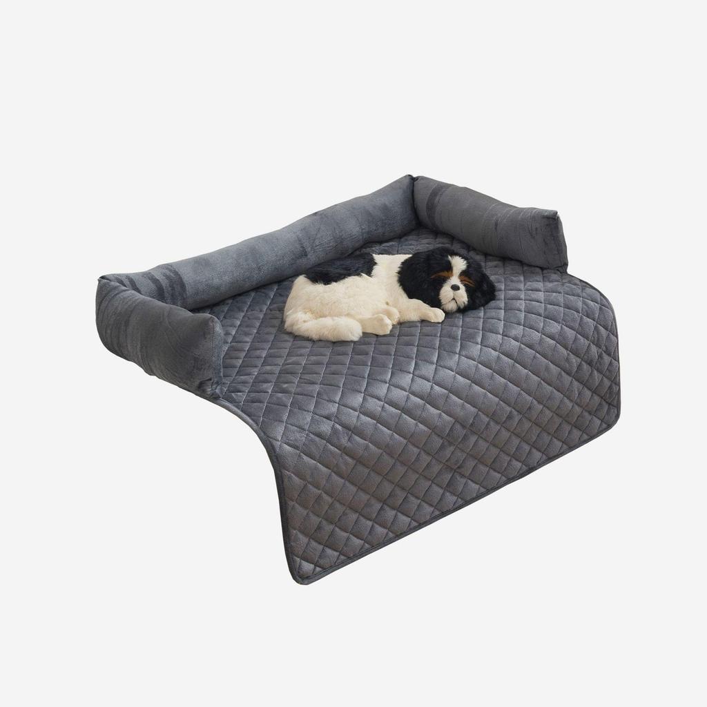 Cross-border Plush Pet Sofa Cushion: Cat & Dog Bed with Pillow