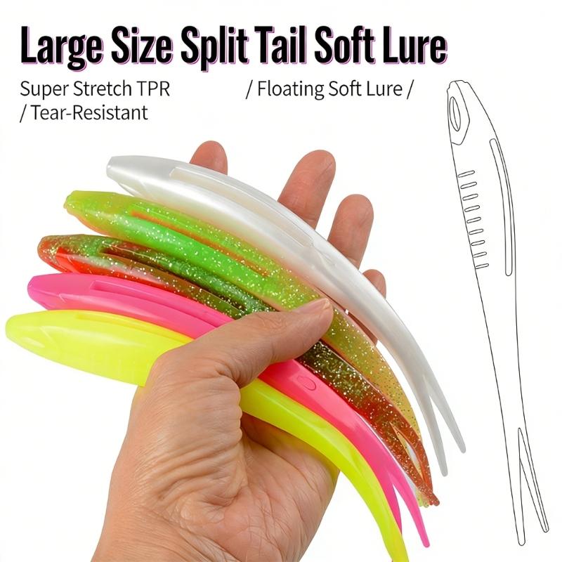 3Pcs Fork Tail Swimbaits Floating Fishing Lure Soft Artificial Baits Fishing Accessories Easy to Use