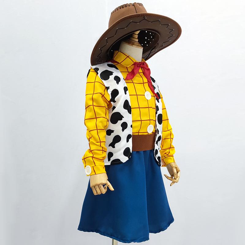 L Halloween Cosplay Toy Story 4 Anime Costumes Sheriff Woody Bo Peep Stage Costumes Family Party Costumes Carnival Costumes.