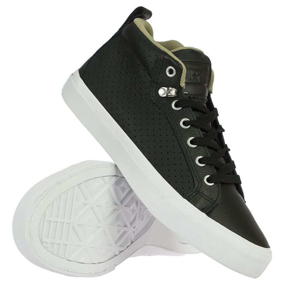 Converse Comfortable Slip-Resistant Durable Mid-Top Skate Shoes Men Sneakers Black 151051C