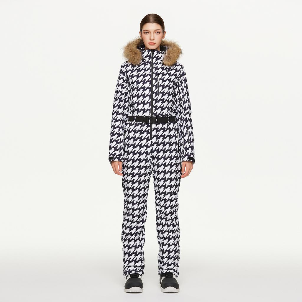 Damen Skianzug Einteiler Schneeanzug Snowboard Slim Isoliert Jumpsuit Wasserdicht Winddicht Winter Warm Outdoor Sportarten Snowboardanzug für Damen