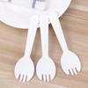 100Pcs Eco-Friendly Disposable Spoon Fork Individually Packaged Mini Fork Set  Commercial