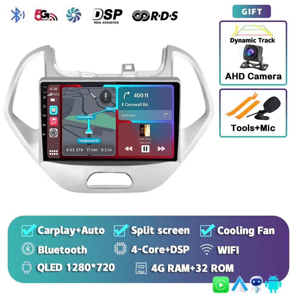 Android 14 Carplay Auto Car Radio For Ford FIGO KA 2015-2020 Multimedia Video Player Navigation GPS DSP Audio No 2din DVD Stereo