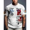 Men's sports T-shirt with numbers - machine washable polyester fiber fitness shirt, suitable for fitness, sports, and casual wear