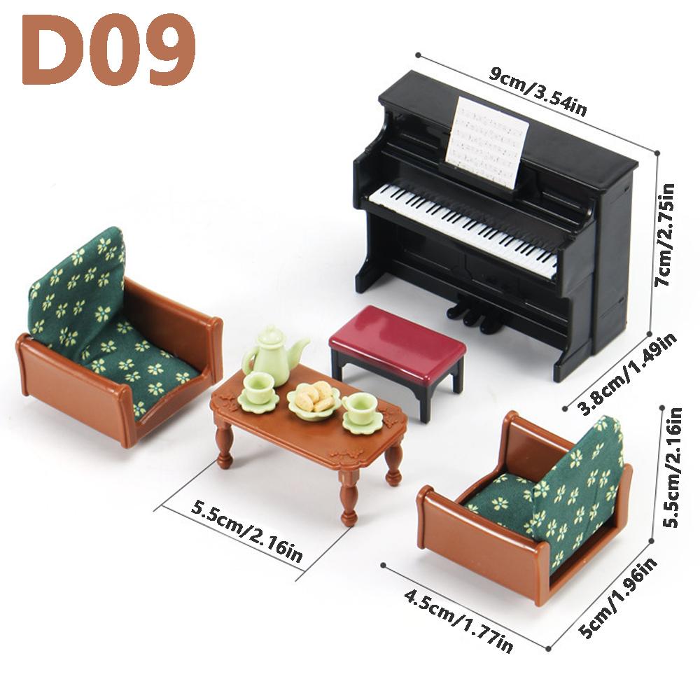 

1:12 миниатюрная мебель, лесная семейная кухонная игрушка, обеденный стол, аксессуары для кукольного домика, ванная комната, ролевые игры для девочек, подарки, игрушки