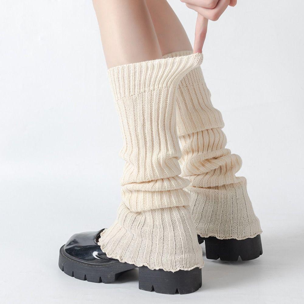 Crochet Pattern Knitted Foot Cover Thickened Crochet Socks Middle Tube Socks  Cold Weather