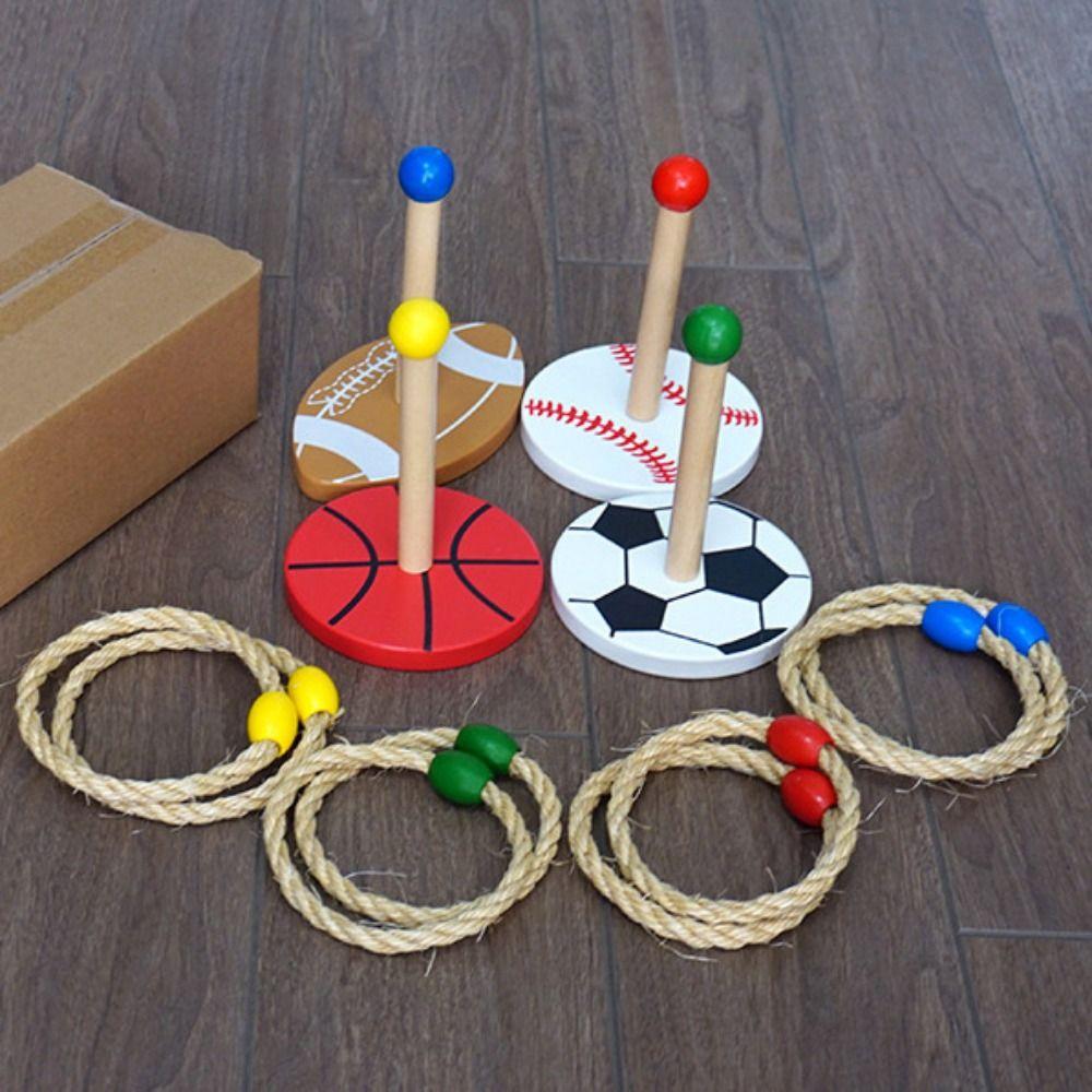 Family Gathering Ring Toss Toy Sensory Play Outdoor Ball Hoop Game  Sports Toys