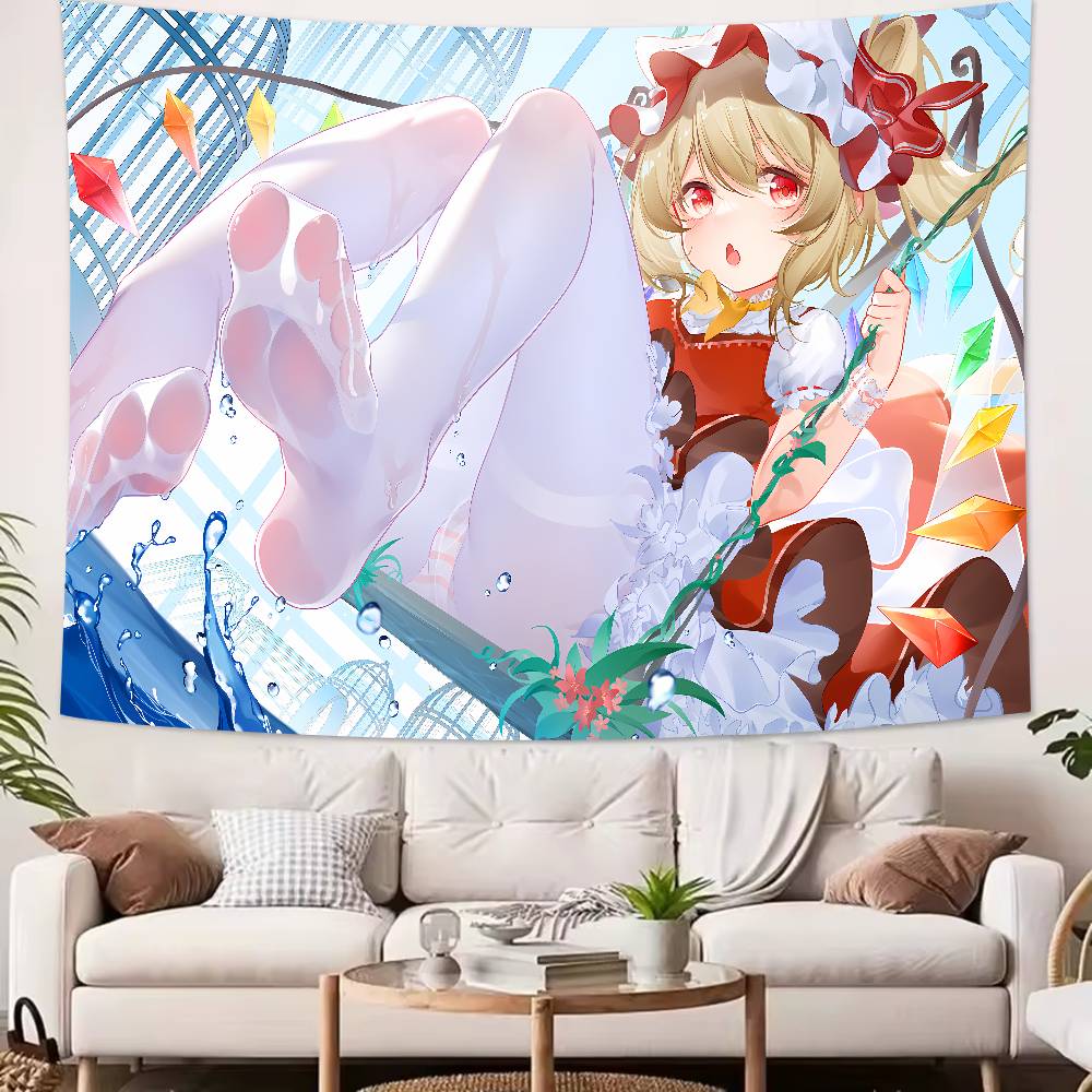 Large Populae Fashion Cool Touhou Project Tapestry Home Decor Wall Hanging Living Room Bedroom Aesthetic Decor Multiple Size