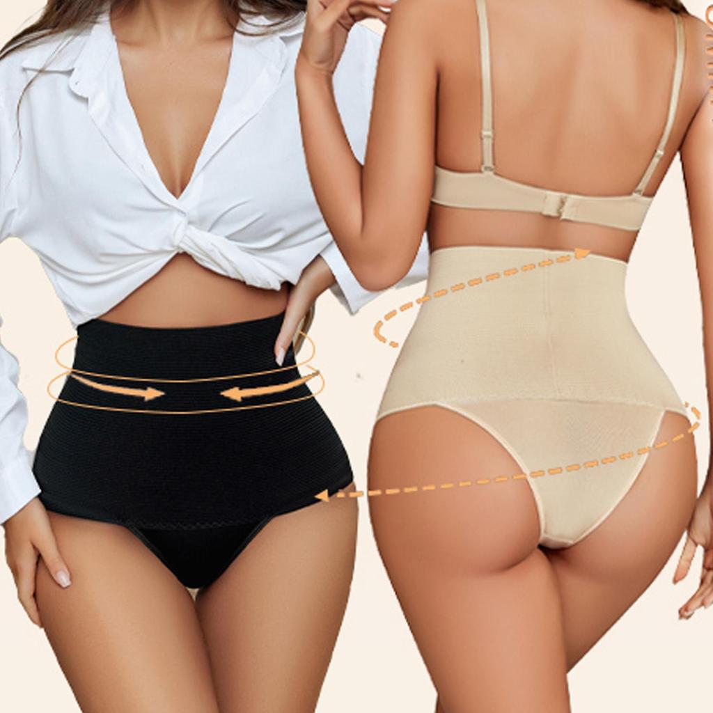 Damska bielizna modelująca z wysokim stanem i majtki kontrolujące brzuch, bezszwowa bielizna modelująca, stringi