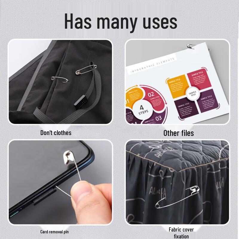 Stainless Steel Safety Pins (100-Pack)