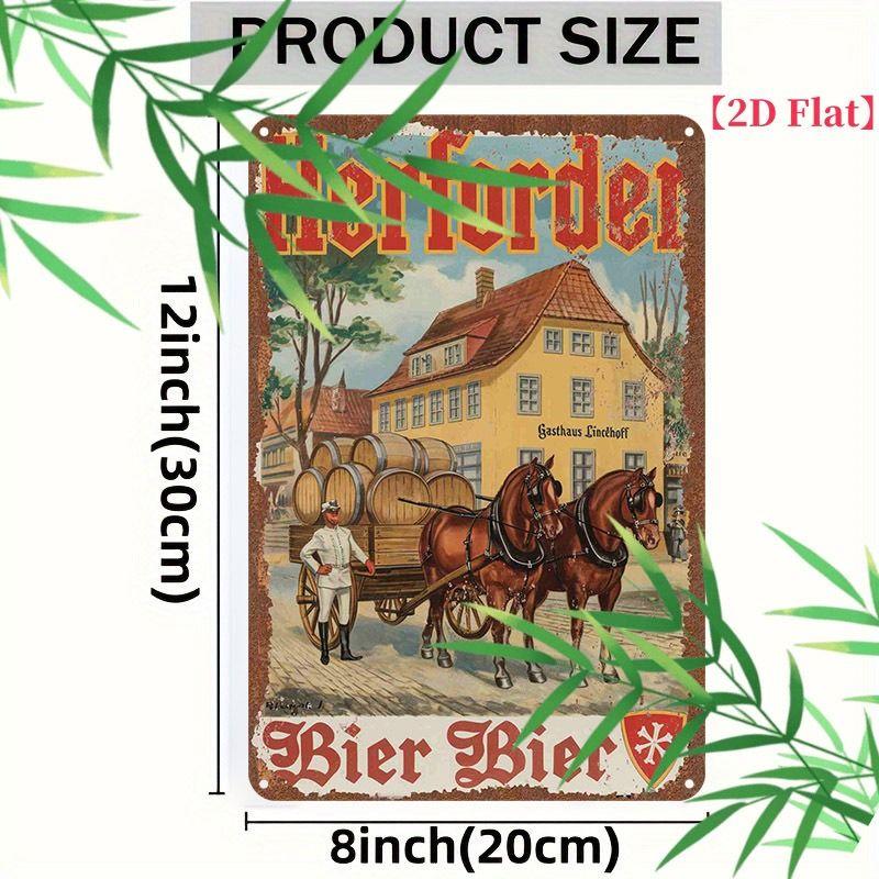 Retro Beer Theme Metal Tin Sign Bar Kitchen Wall Art Decor