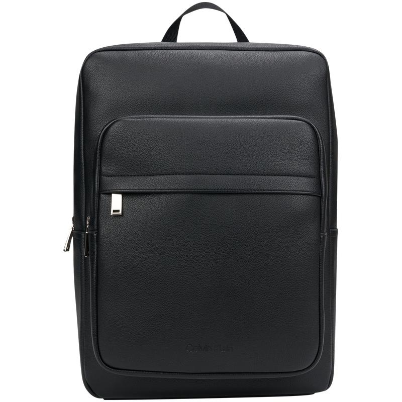 Calvin Klein Business Commuter Fabric Backpack Men Backpacks Space-Black 4D3006G-UB1 Basic Set (Bag)