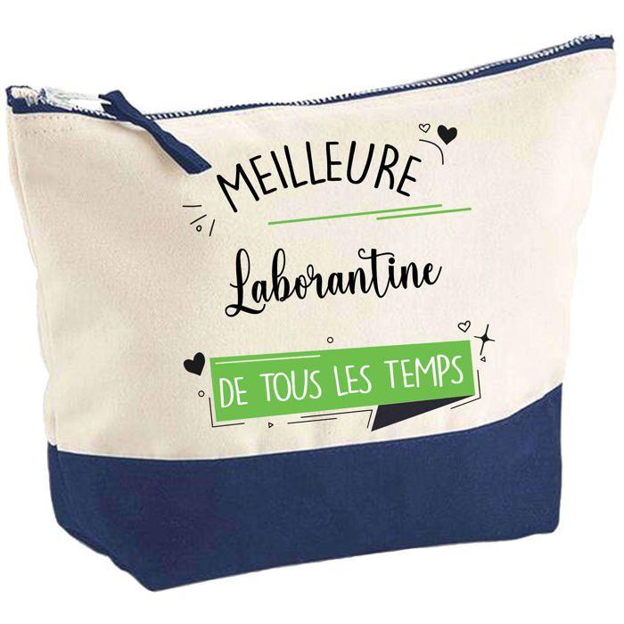 Trousse de maquillage - PLANETEE - Meilleure Laborantine de tous les temps - Grand format - Coton - Impression HD