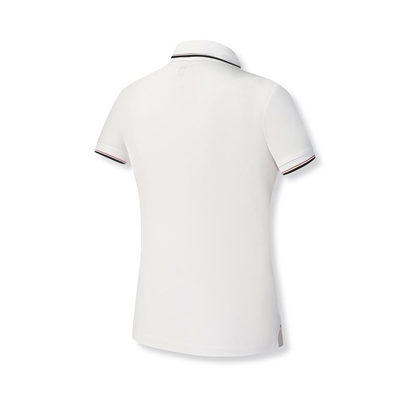 Fila Athletics Tennis Series Soft Comfortable Casual Versatile Short Sleeve Polo Shirt Women Tops Jade-White A11W523133F-WT