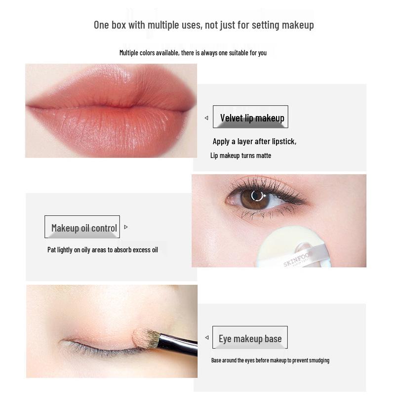 Mattierendes, leichtes Fixierpuder: Langanhaltender, ölregulierender, wasserfester, schweißfester, nass und trocken anwendbarer Concealer.