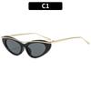 Fashion Cat Eye Sunglasses Women Luxury Brand Punk Metal Frame Sunglass Vintage Sexy Travel Eyewear UV400 Shades