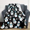 1pc Snowman Pattern Blanket Warm, Cozy, And Soft, Suitable for Sofas, Beds, Cars, And Office Use.Perfect for Camping And Travel, Making It a Great Gif