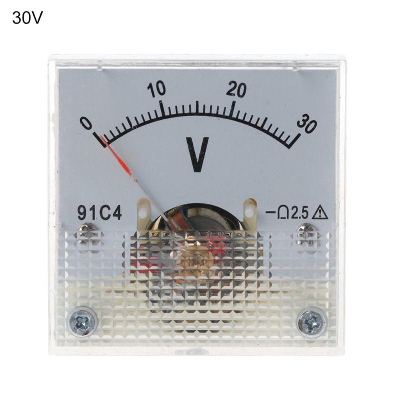 Dial Type DC Voltage Meter Voltmeter Analog Panel Rectangular Plastic Volt Tester 3/5/10/15/20/30/50/100/150/250V