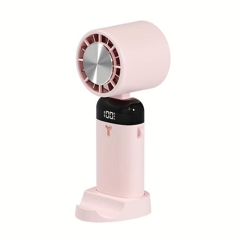 Portable Handheld Neck Cooling Fan, Three Adjustable Speeds, Cooling Mode, 4000mA Battery Rechargeable Personal Fan, Digital Power Display