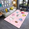 Pink Cartoon Character Carpet with Cute Animals and Candy Pattern Suitable for Use As an Anti-slip for Living Room Bedroom Sofas