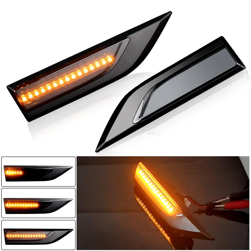 

Dynamic LED Side Marker Lights Flowing Sequential Turn Signal Light Blinker For VW Caddy MK4 2015-2017