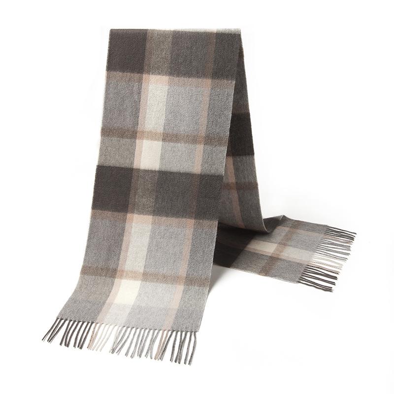 2025 British Plaid Wool Scarf for Men & Women - Warm, Autumn/Winter Style
