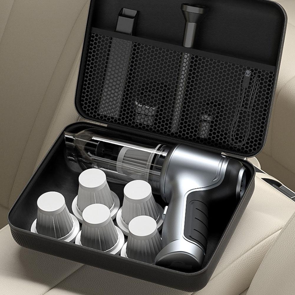 Eva Car Vacuum Cleaner Storage Box Waterproof Zipper Digital Storage Box Hard Shell Protective Bag Auto Interior Accessories