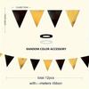 1 Set Black Golden Party Decorations Triangle Pennant Banner Flag Garland Birthday Graduation Wedding Engagement Party Supplies