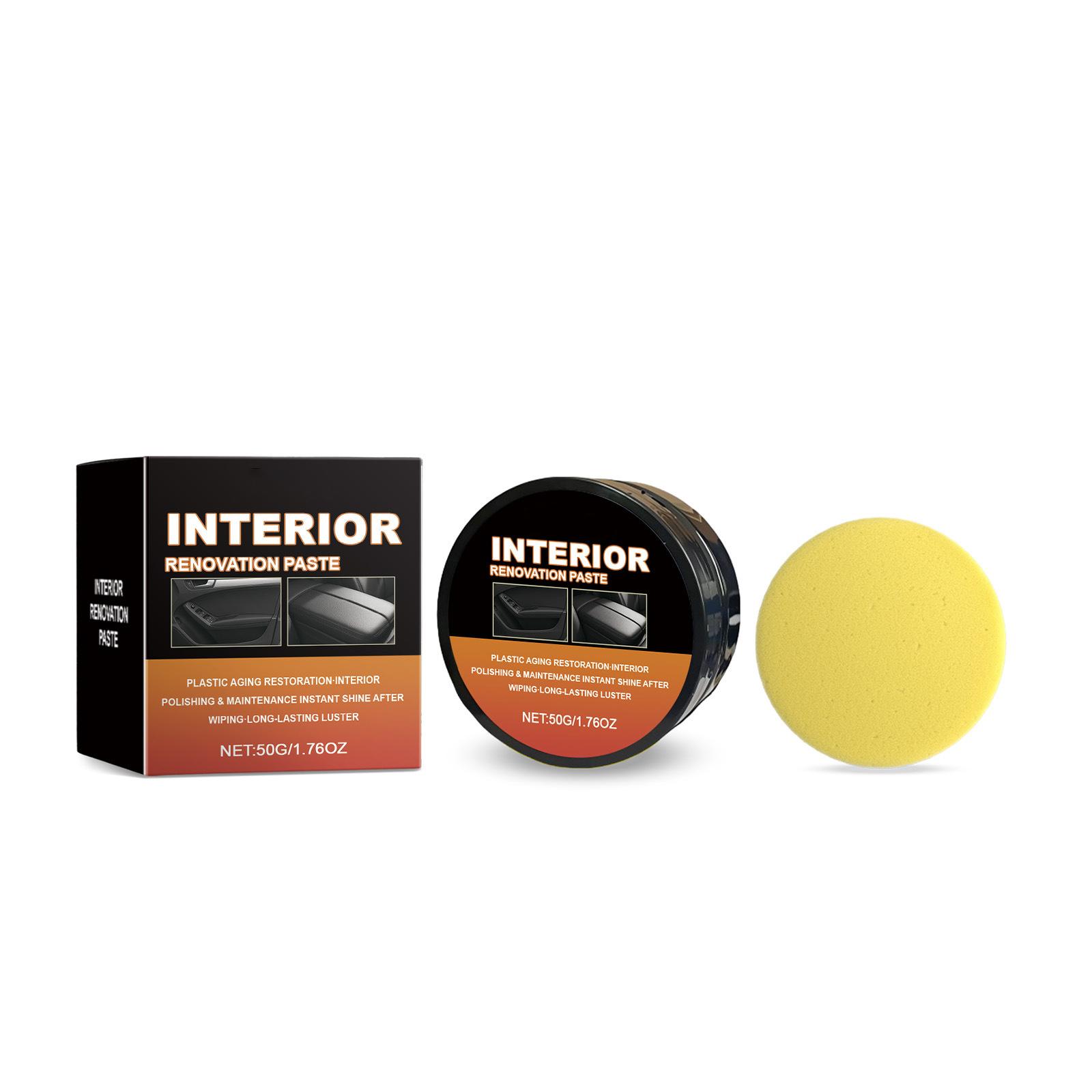 

Car Interior Leather Restoration Cream, Gentle Stain Removal And Conditioning Cream For Cleaning And Nourishing Leather Seats. One Size