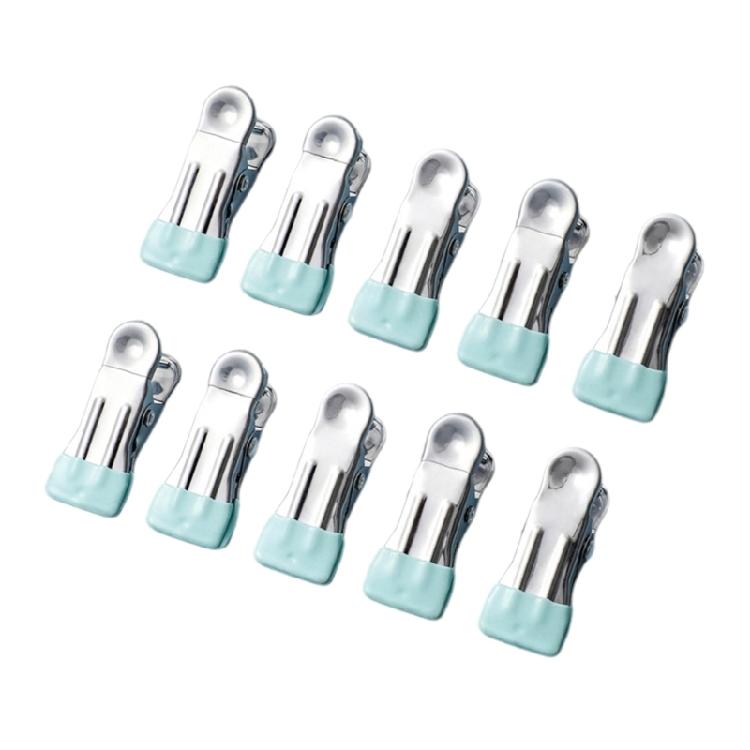 10pcs Sandproof Towel Clamps Heavy Duty Stainless Steel Clothespins Clothes Fasteners for Beach Lovers and Campers Use