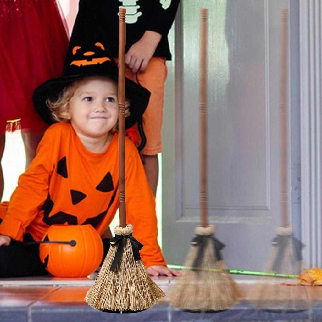 Halloween Witch Broom Plastic Floating Witch Broom Props CosplayBroomstick For Halloween Costume Party Supplies Home Decoration