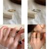 Luxurious Adjustable Copper Ring With Diamond Pattern For Modern Womens Fashion